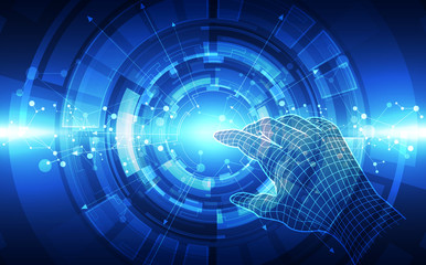 Abstract futuristic digital technology background. Illustration Vector