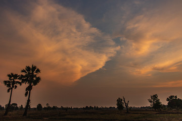 Landscape Sunset sky