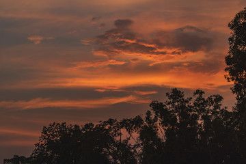 Landscape Sunset sky