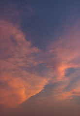 Naklejka na ściany i meble Landscape Sunset sky