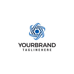 Rotaion energy logo design concept template vector