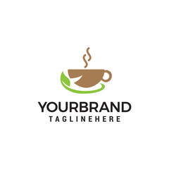 Herbal Tea and coffee vector icon design