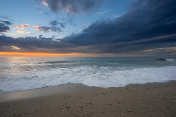 Sunset at the beach in Lefkas