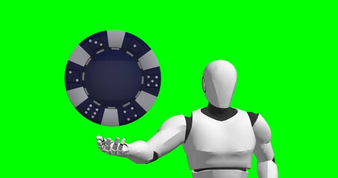 robot with casino chips artificial intelligence