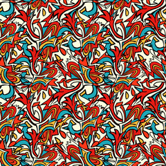 grunge colored graffiti seamless pattern illustration