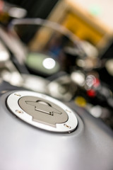 Fuel tank cap on sport bike