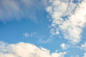 Blue sky with white clouds