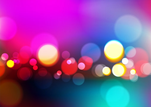 Abstract blurred colors background with bokeh light