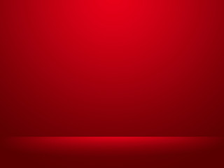 Abstract red background for web design templates, valentine, helloween, christmas, product studio room and business report with smooth gradient color.