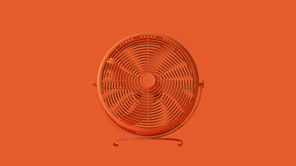 Orange Office Desk Cooling fan 3d illustration 3d render