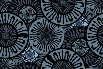 Relief mackerel scale.