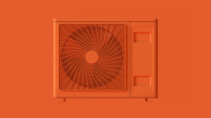 Orange Office Air Conditioner 3d illustration 3d render