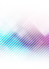 Abstract geometric shape on violet blue background