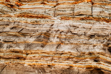 different color layers of soil