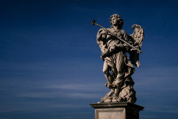 Obraz premium ROME, ITALY - 12 SEPTEMBER 2018: The statue on Sant'angelo bridge in Rome