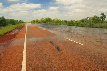 Flooded Australian outback
