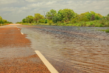 Flooded Australian outback