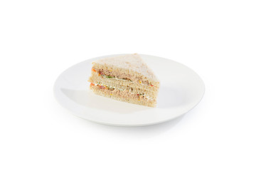 piece of cake on a plate