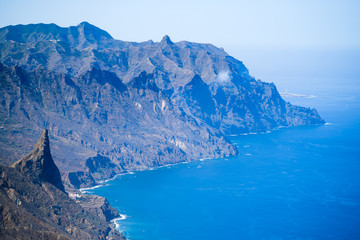Fantastic view of the coast in the Anaga peninsula. Tenerife. Canary Islands. Spain
