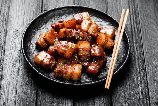 Chinese traditional cuisine, braised pork. 