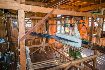 A cotton factory in Inle Lake, Myanmar.