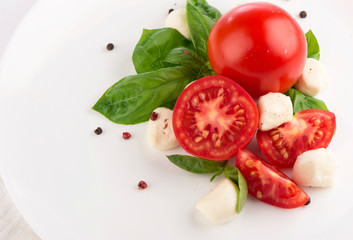 the red tomato isolated on white background