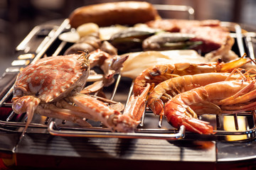 Mixed Seafood on the flaming grill