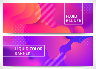 Fluid shapes horizontal banners