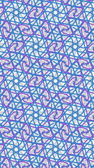 Ornate geometric pattern and abstract colored background