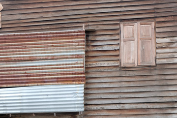 old wooden with window