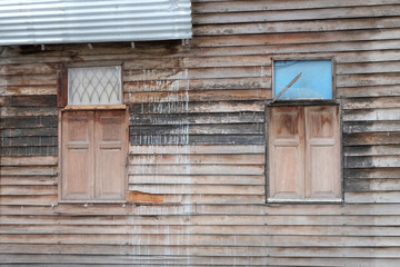 old wooden with window