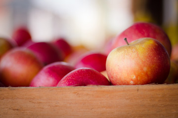 Fresh apples, close up