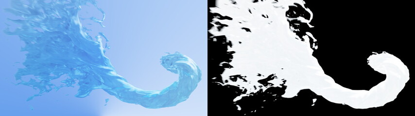 Obraz na płótnie Canvas CG Splashing Water With Alpha