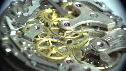 Detail of clock mechanism working