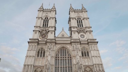 Fototapeta na wymiar Tilt view of London Westminster Abbey