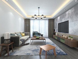 3d render of living room