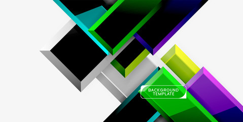 Glossy modern geometric background, abstract arrows composition