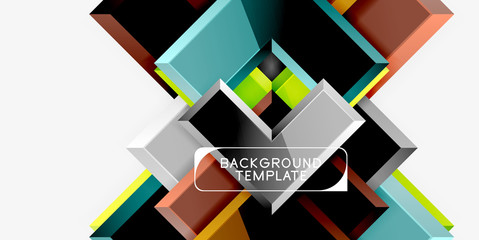 Glossy modern geometric background, abstract arrows composition