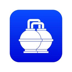 Industrial tanks for petrol and oil icon digital blue for any design isolated on white vector illustration