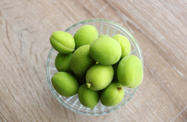 Green almonds 