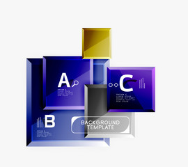 Abstract square composition for background, banner or logo