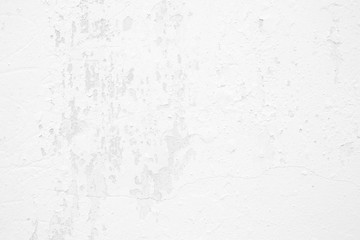 White Peeling Painted Grunge Concrete Wall Texture Background.