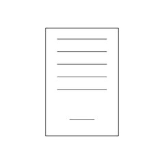 Document vector  icon. White background
