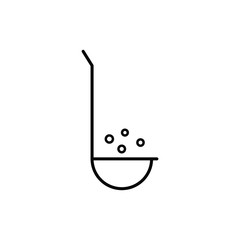 Kitchen ladle line icon