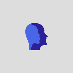 Two profiles, man and woman