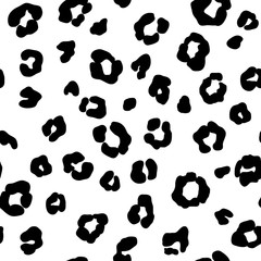 Vector illustration of seamless leopard pattern. Animal print