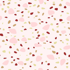 Terrazzo seamless vector pattern. Abstract background. Natural stone texture