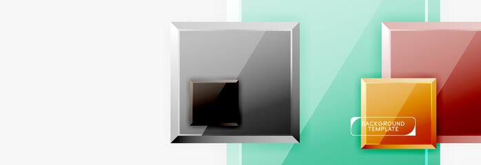 Fototapeta premium Minimal square banner abstract background