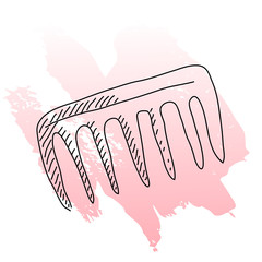 Doodle comb vector