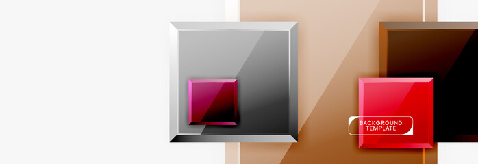 Minimal square banner abstract background